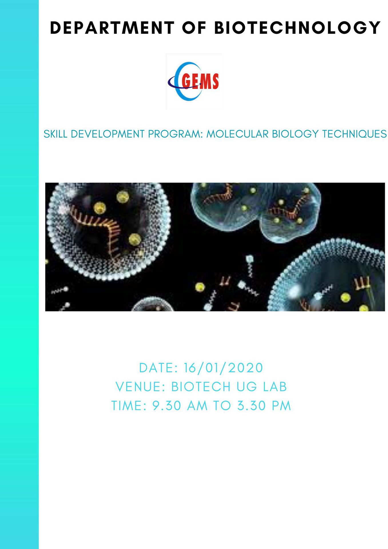 Molecular Biology Workshop | GemsCollege