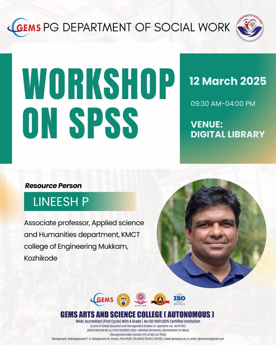 Workshop on SPSS: Enhancing Research and Data Analysis Skills