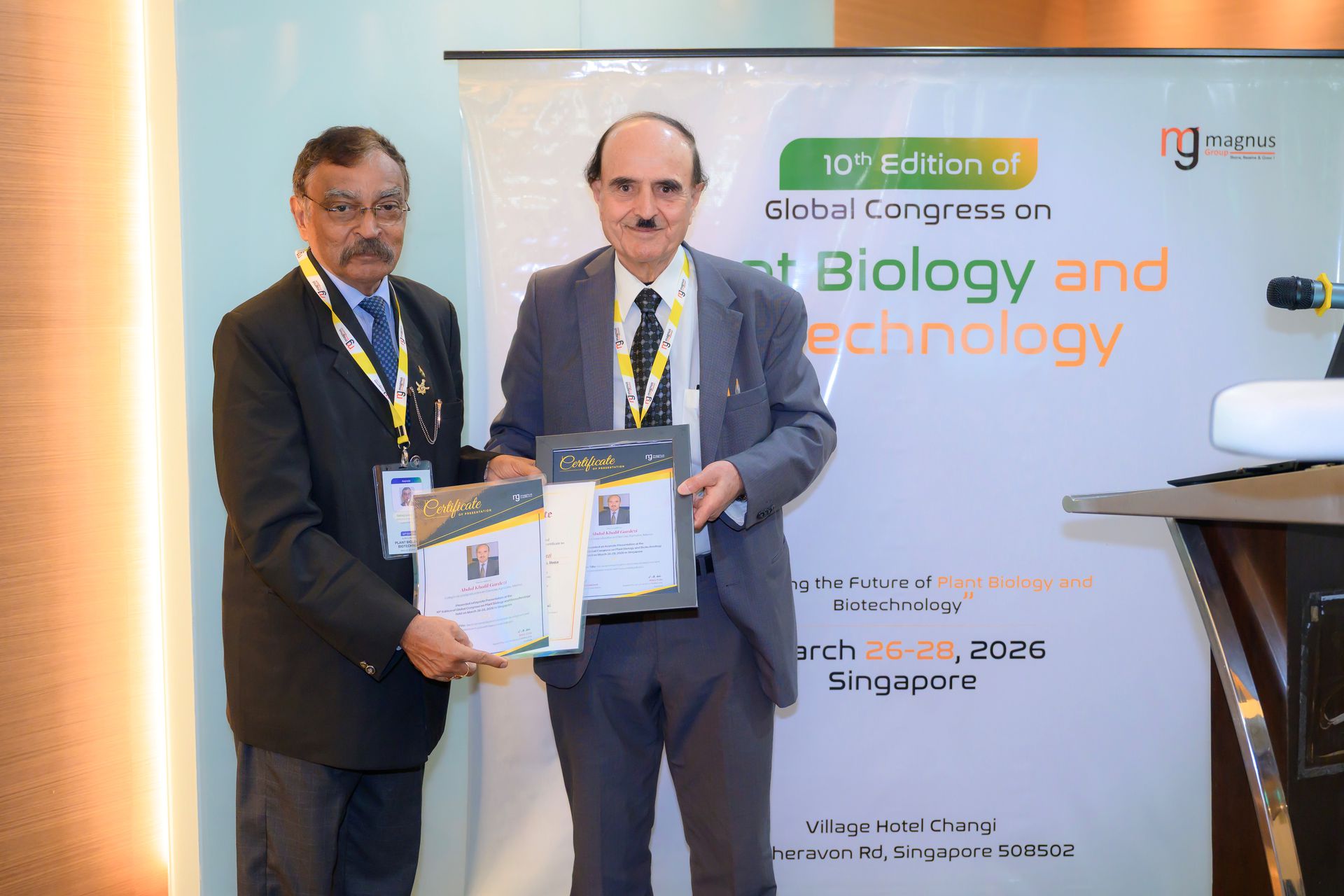 Achievement :Invited and  delivered  keynote lectures at the 10th Edition of “Global Congress on Plant Biology and Biotechnology (GPB 2026)”  held at Singapore with the theme " Unveiling the Future of Plant Biology and Biotechnology" at Village Hotel Changi1 Netheravon Rd, Singapore during March 26-28, 2026