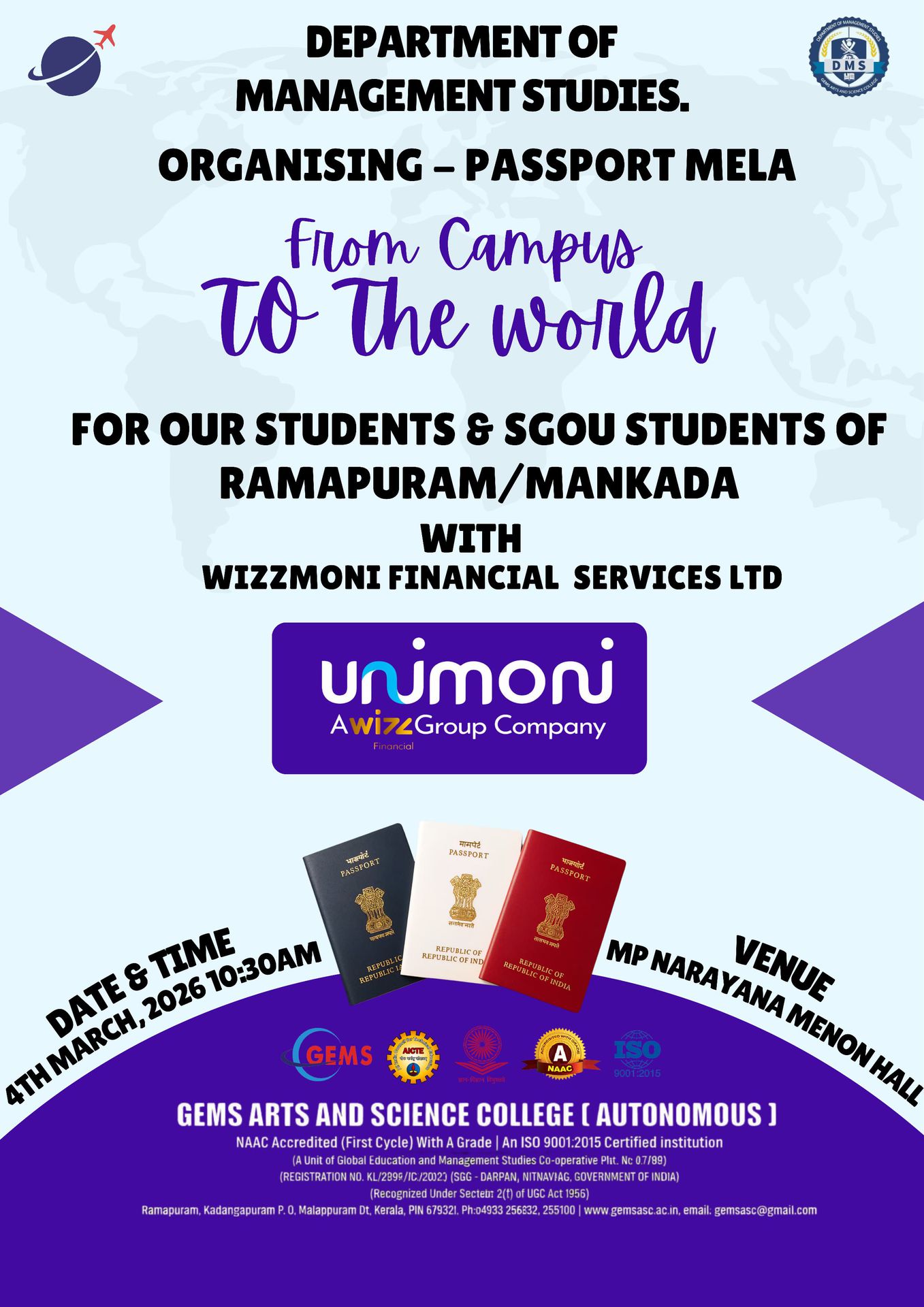 PASSPORT MELA – FROM CAMPUS TO THE WORLD