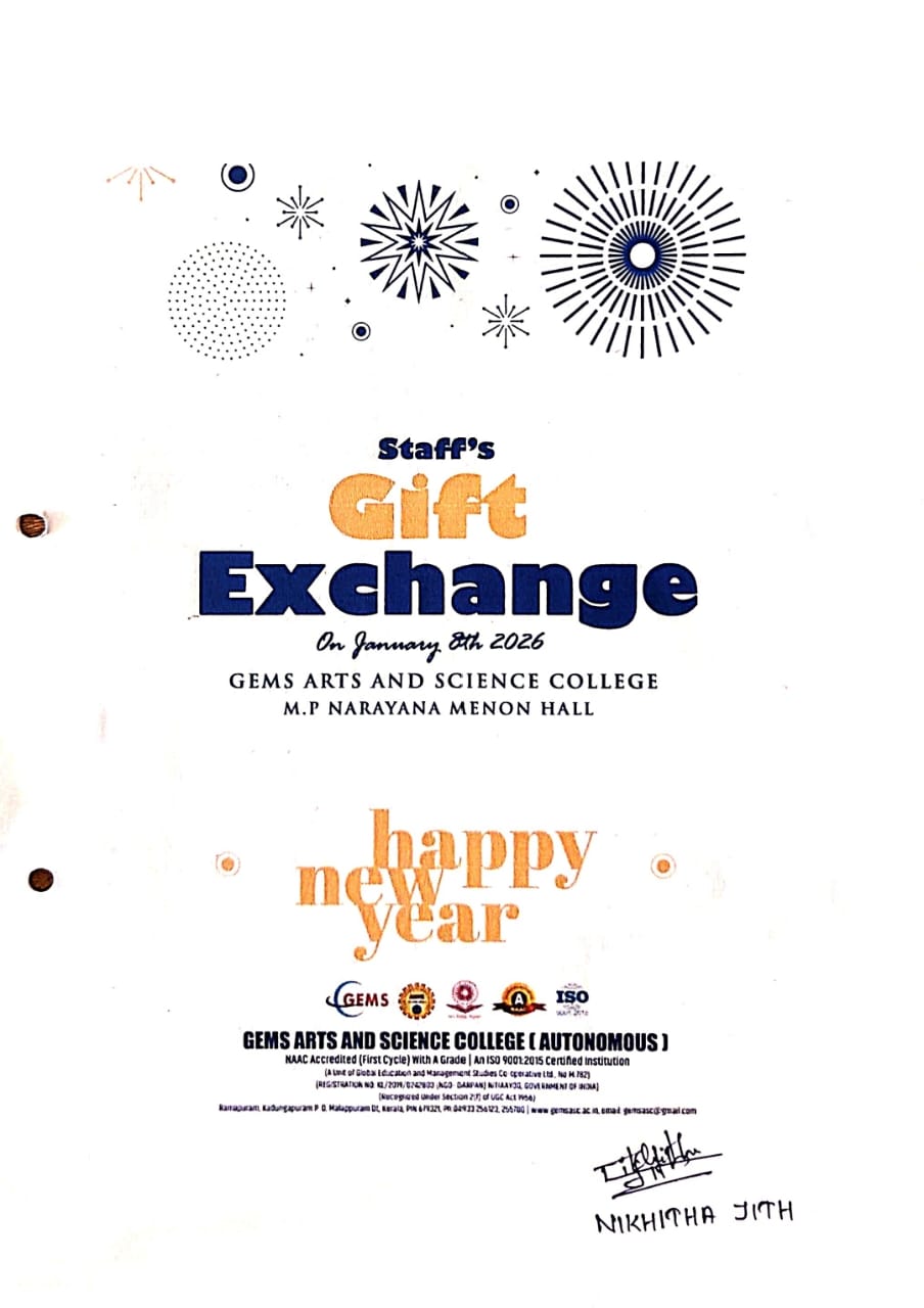 New Year gift exchange of tcaching and non-teaching staffs,