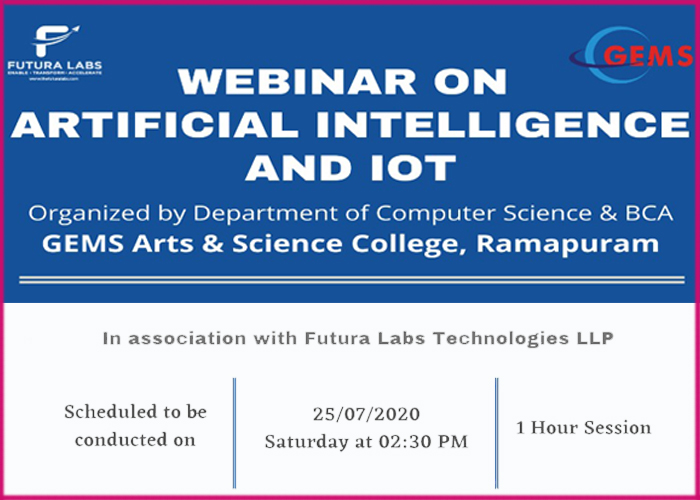 WEBINAR ON ARTIFICIAL INTELLIGENCE AND IOT
