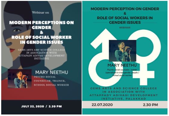WEBINAR ON MODERN PERCEPTION ON GENDER AND ROLE OF SOCIAL WORKER IN GENDER ISSUES