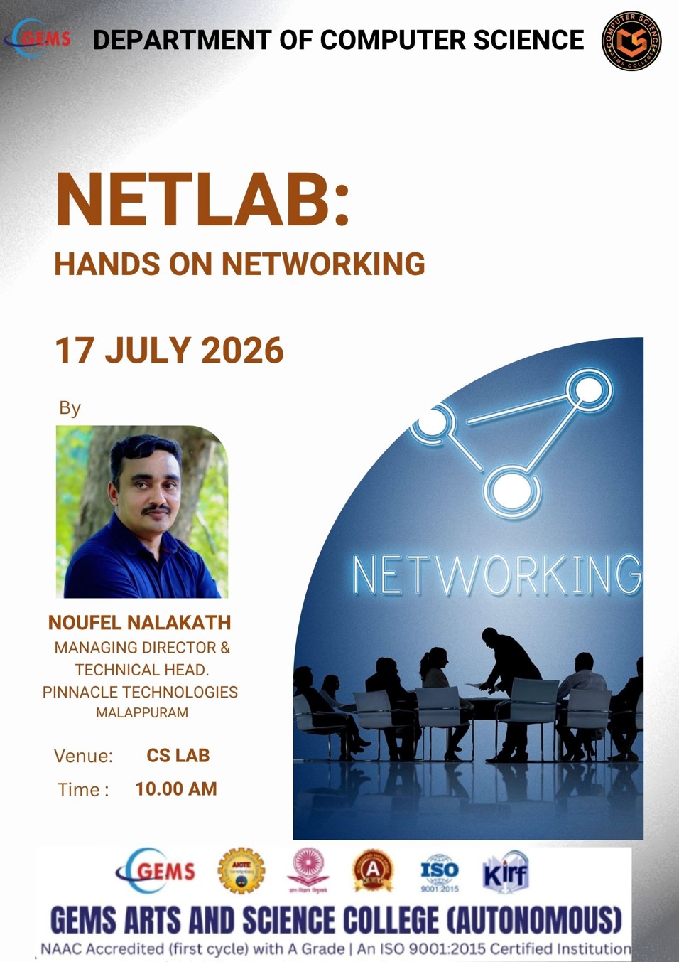 Hands-on Networking Workshop titled "NETLAB"
