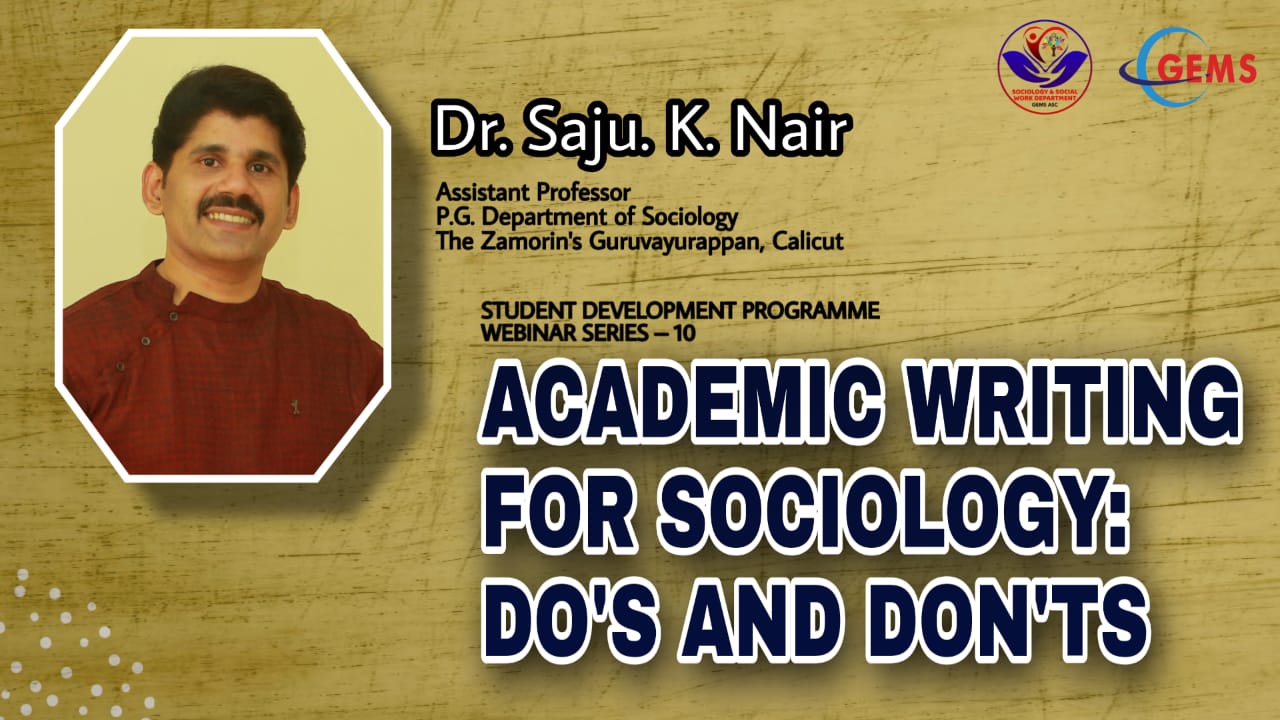 Webinar On Academic Writing for Sociology: Do’s and Don’ts