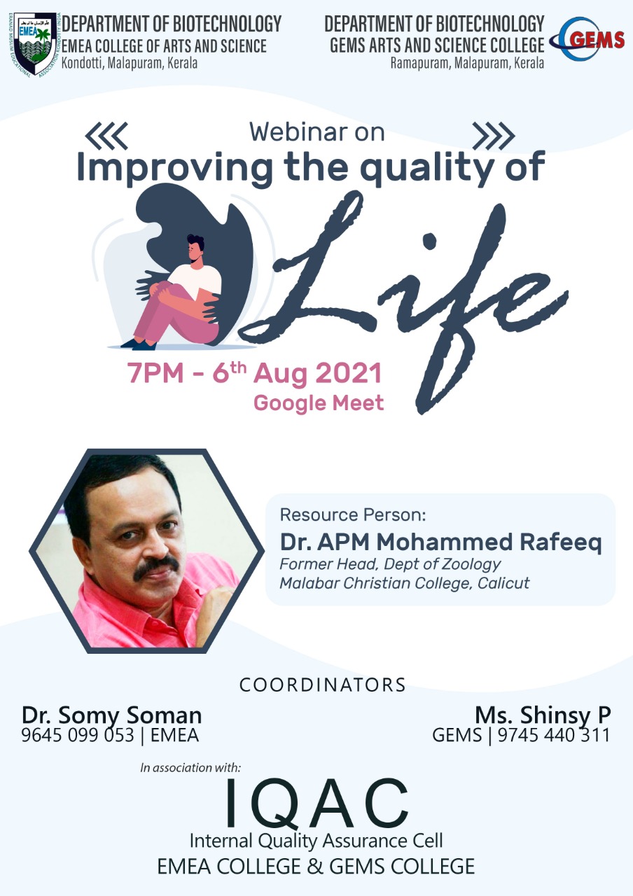 Webinar on Improving the Quality of Life