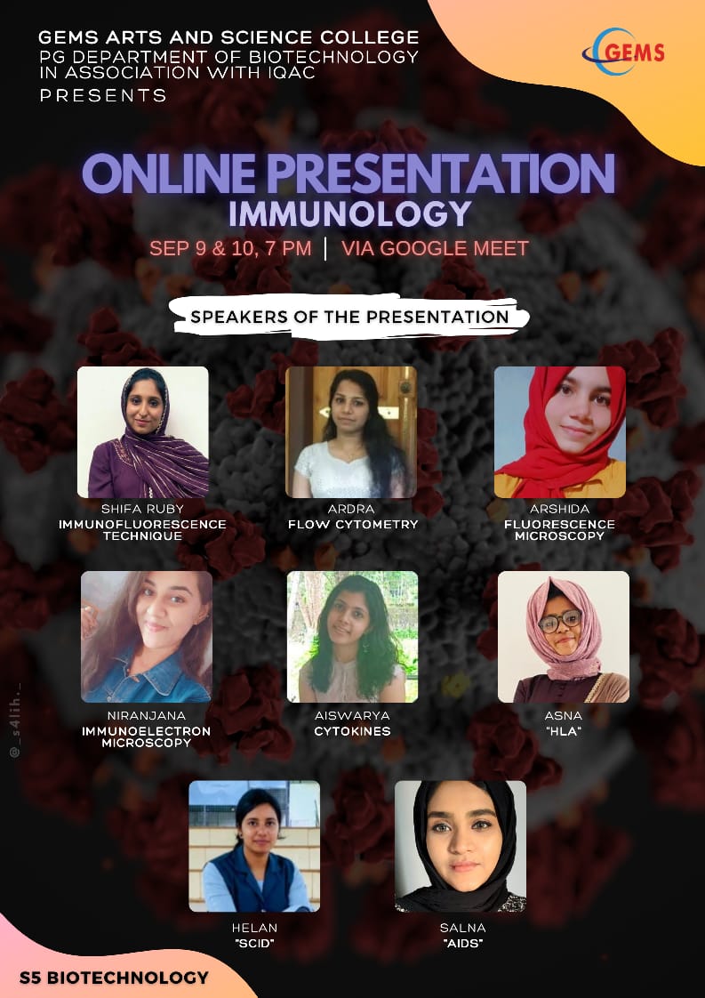 Online presentation on Immunology