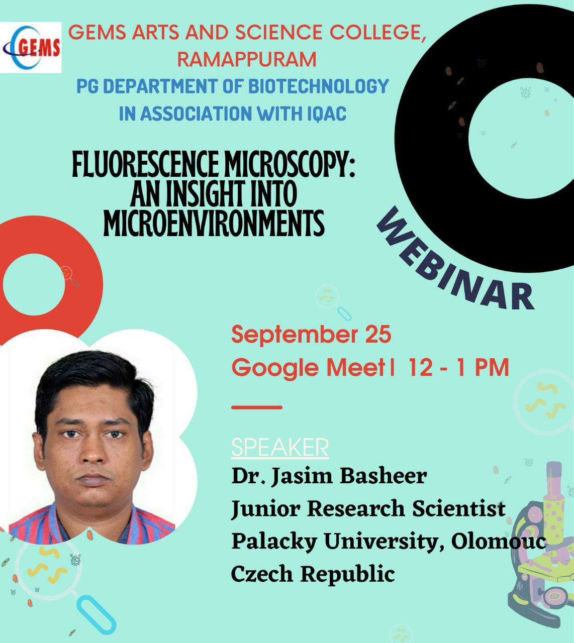 Webinar on Fluorescence microscopy: An insight into microenvironments