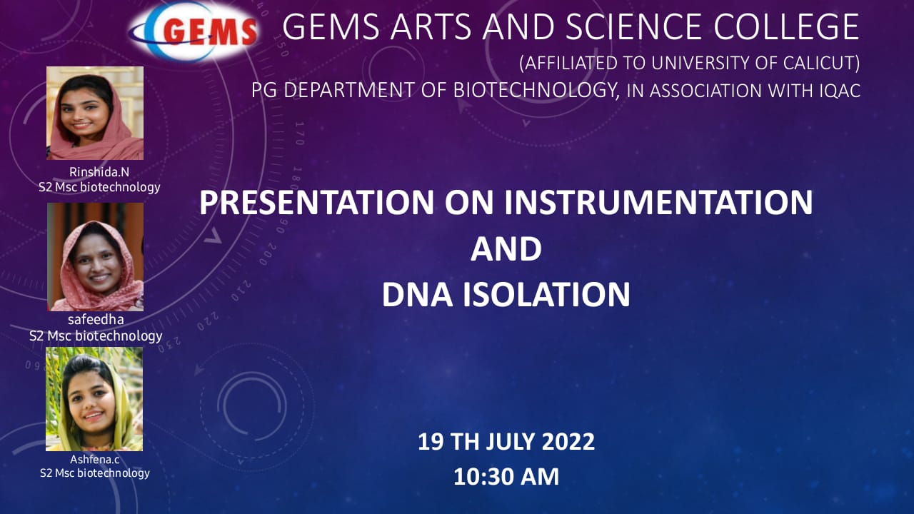 INSTRUMENTATION AND DNA ISOLATION