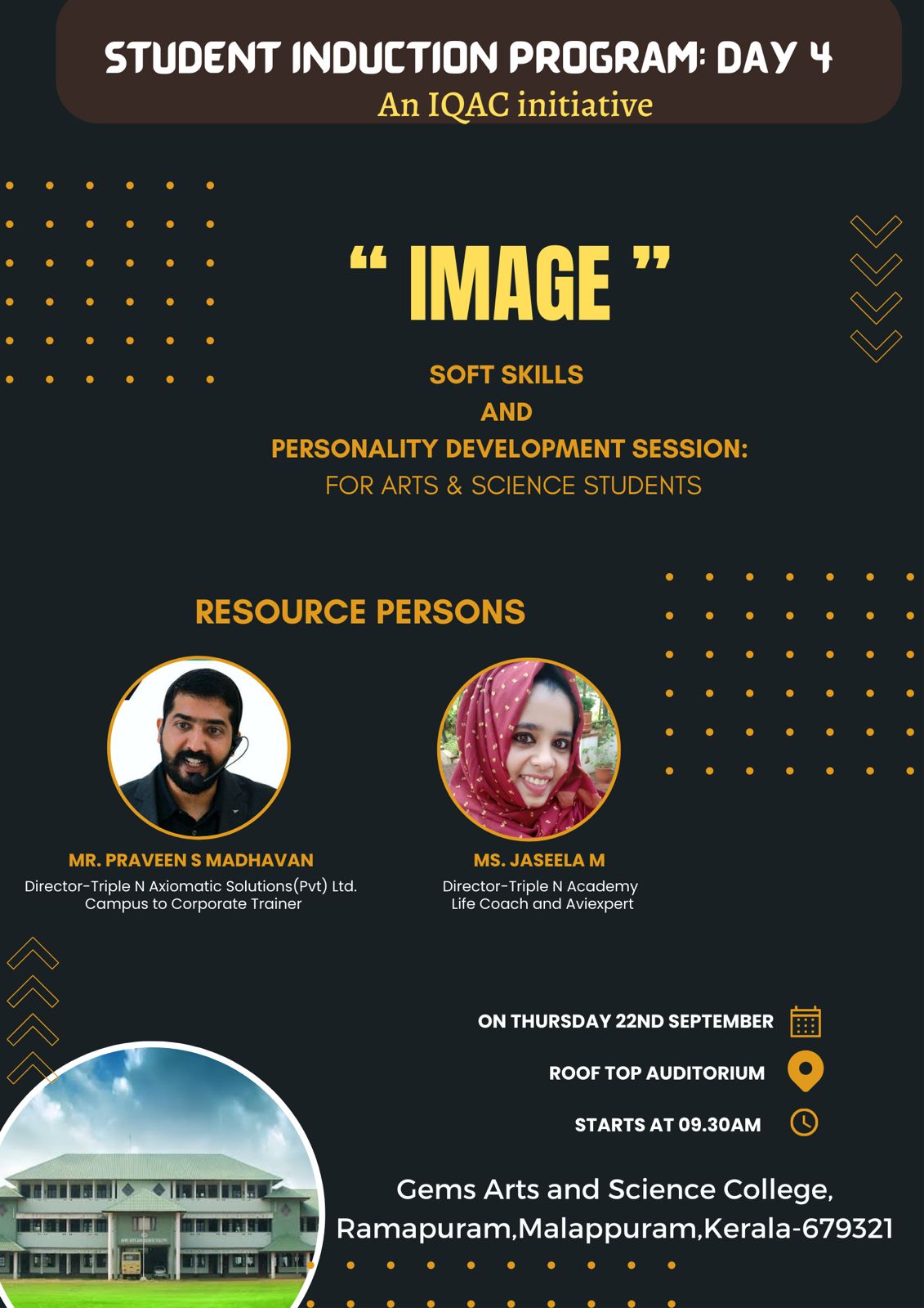STUDENT INDUCTION PROGRAM AN IQAC INITIATIVE