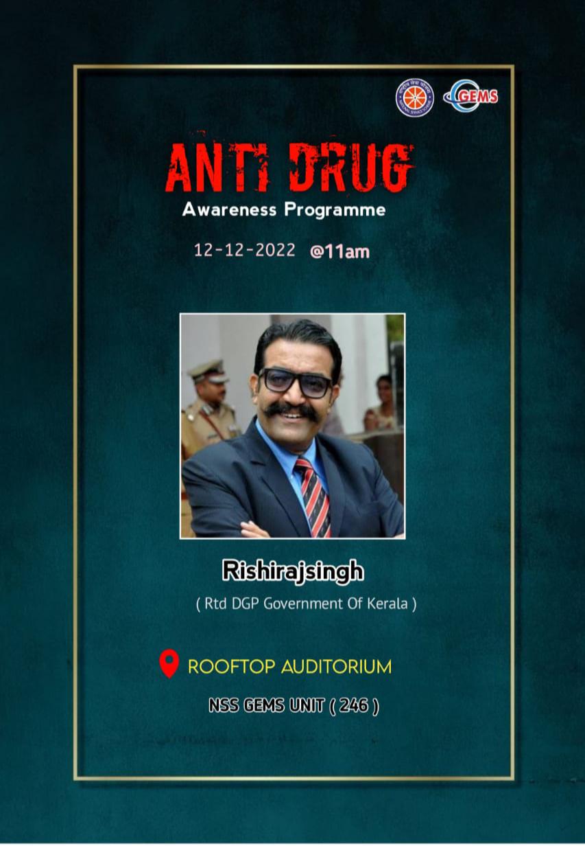 Anti Drug Awareness Program rishiraj singh retired dgp kerala
