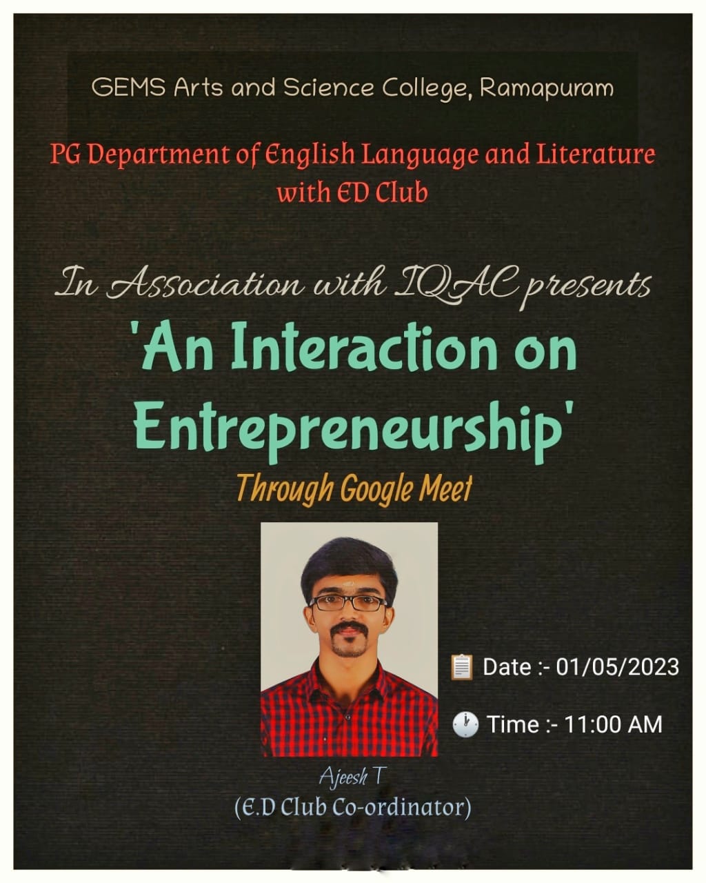 An Interaction On Entrepreneurship