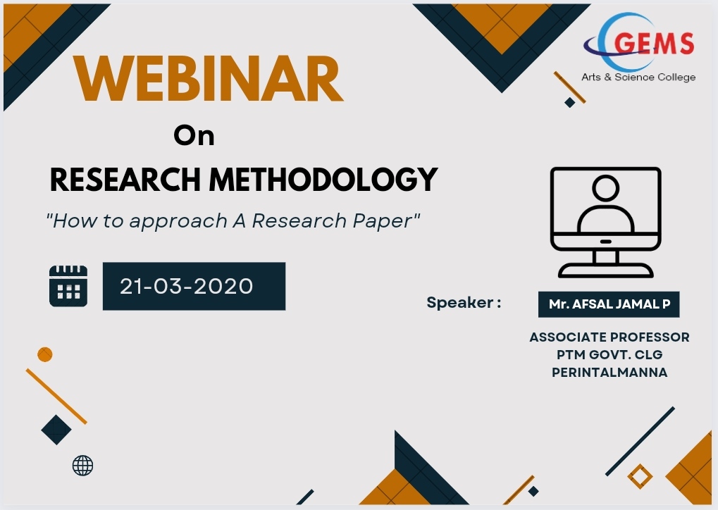 WEBINAR ON RESEARCH METHODOLOGY