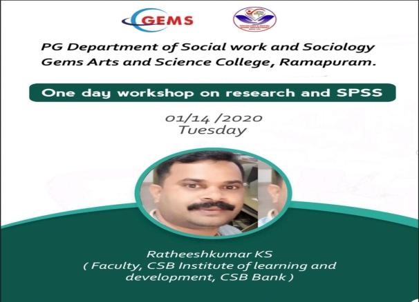 ONEDAY WORKSHOP ON RESEARCH AND SPSS