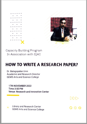 HOW TO WRITE A RESEARCH PAPER