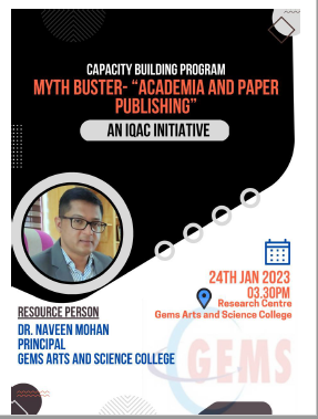 MYTHBUSTER-ACADEMIA AND PAPER PUBLISHING