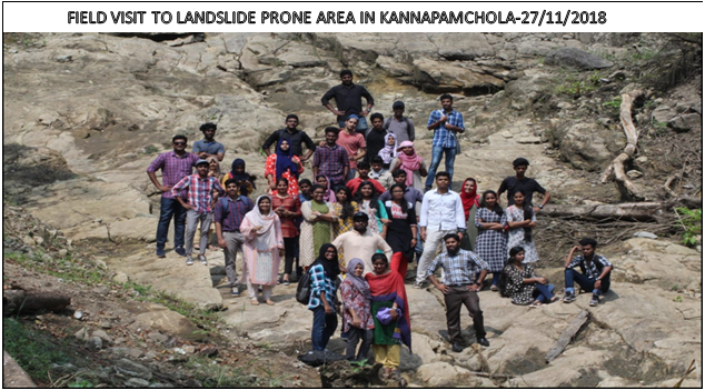 FIELD VISIT TO LANDSLIDE PRONE AREA IN KANNAPAMCHOLA, CALICUT