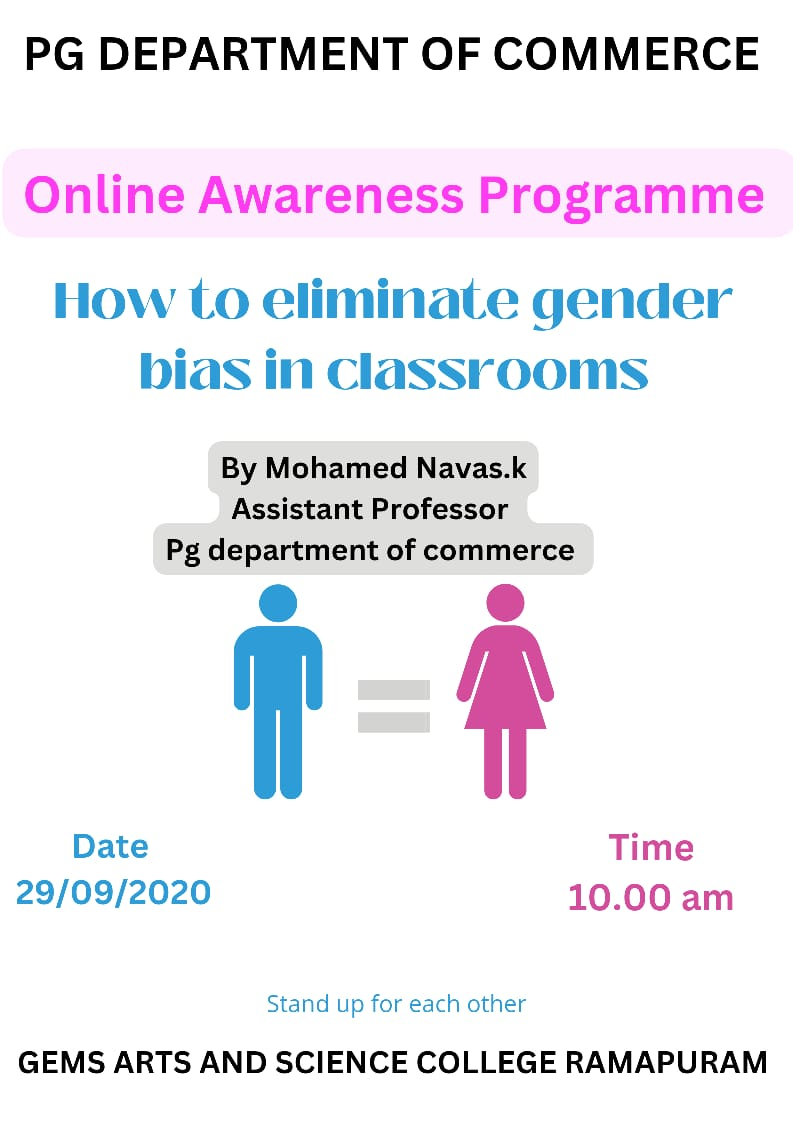 HOW TO ELIMINATE GENDER BIAS IN CLASS ROOMS
