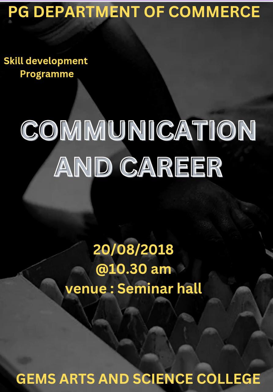SKILL DEVELOPMENT PROGRAMME "COMMUNICATION & CAREER "