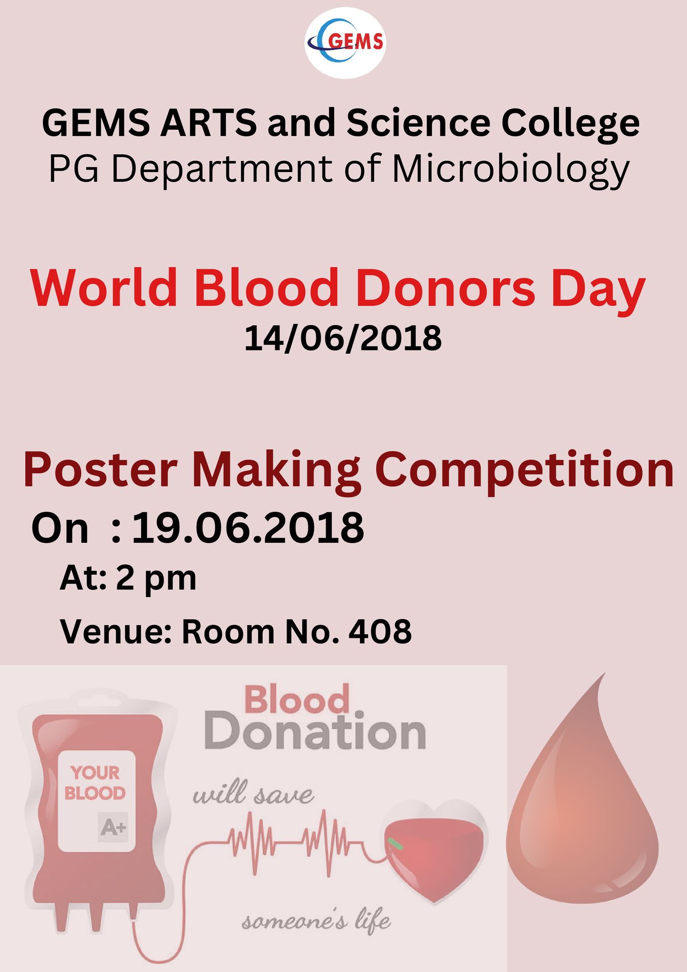 world Blood Donors Day, Poster making Competition