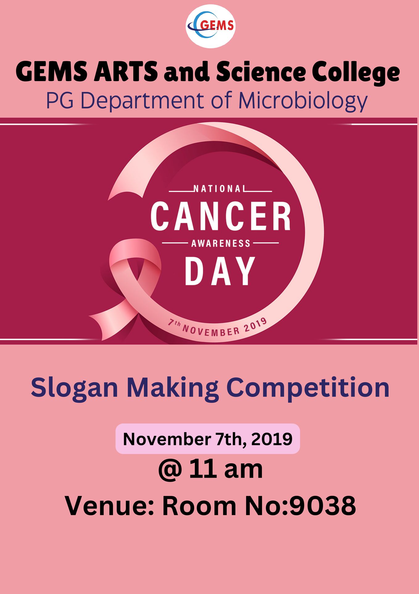 Promoting National Cancer Awareness Day: Report on the Department of Microbiology's Slogan Making Competition