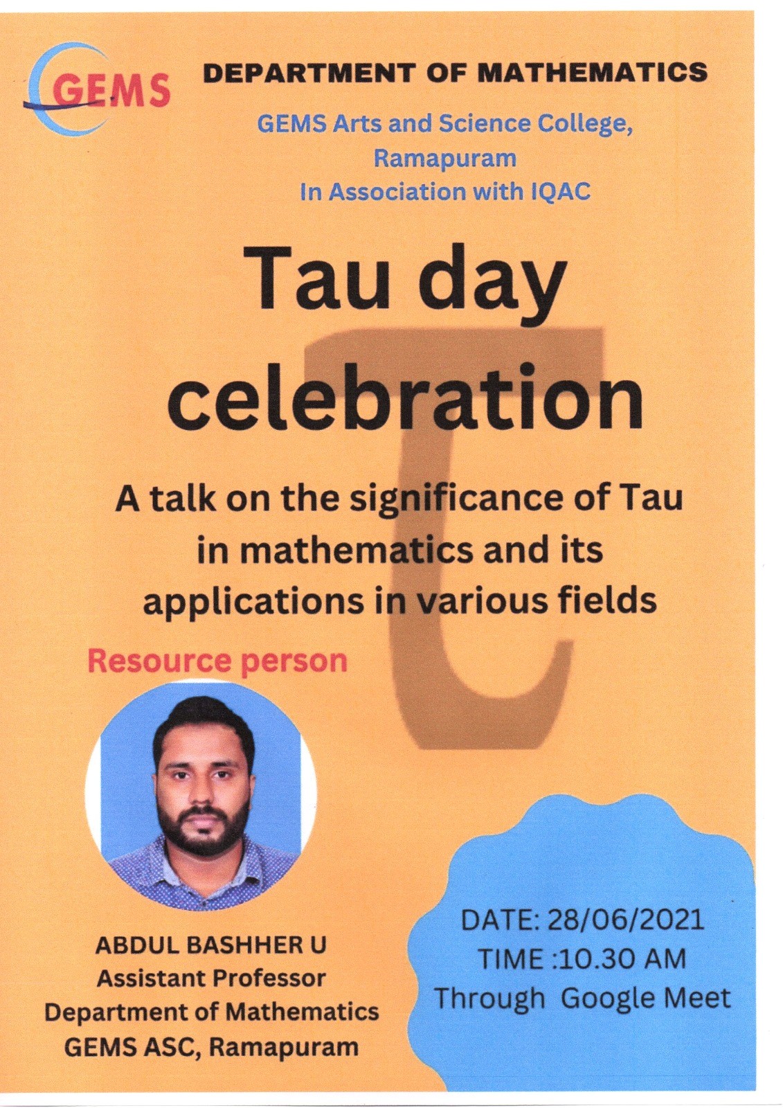 Tau-Day