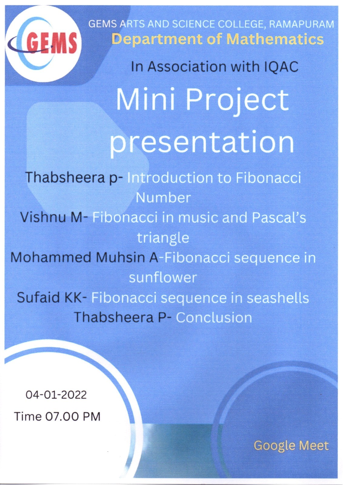 Mini Project Presentation 04-01-2022