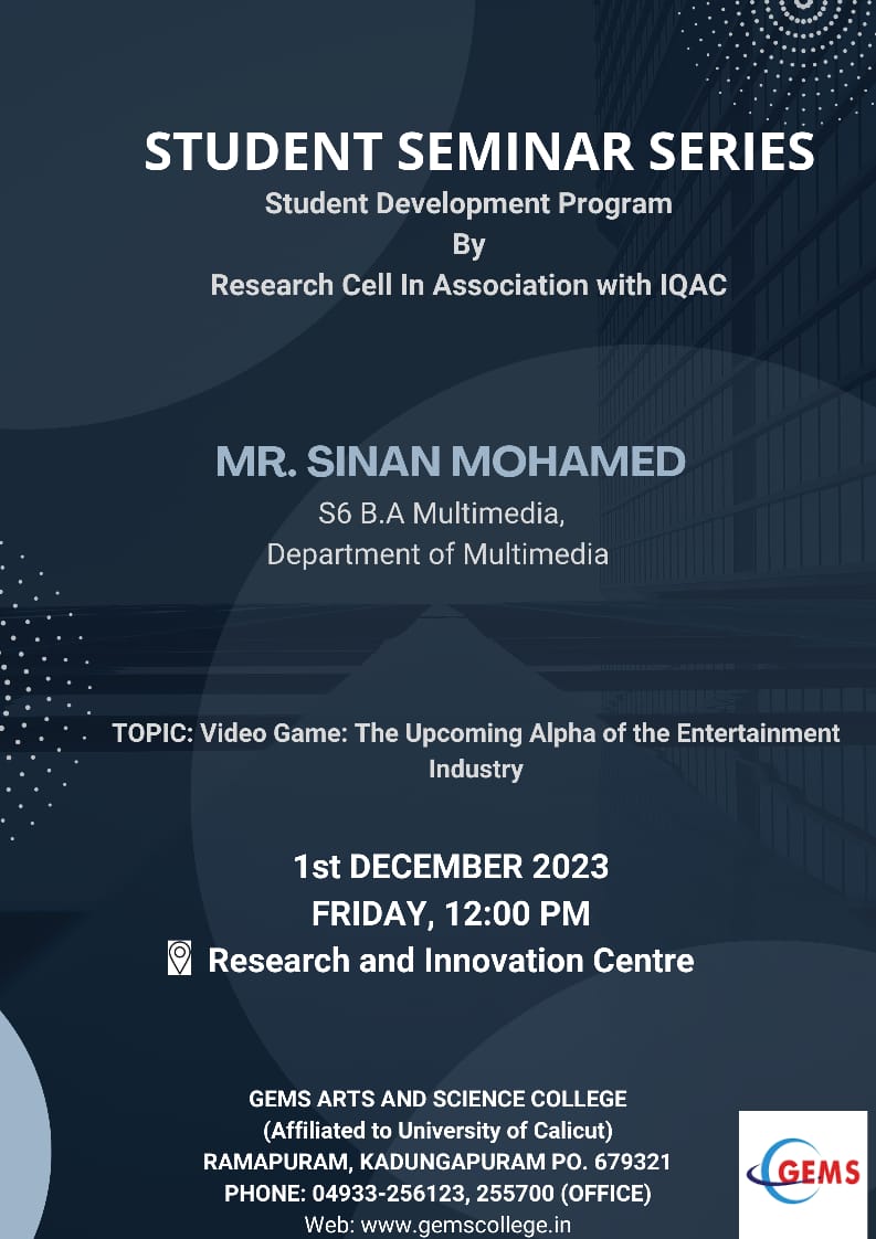 Student Seminar Series- Student Development Program
