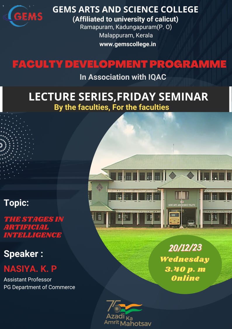 FACULTY DEVELOPMENT PROGRAMME FRIDAY SEMINAR