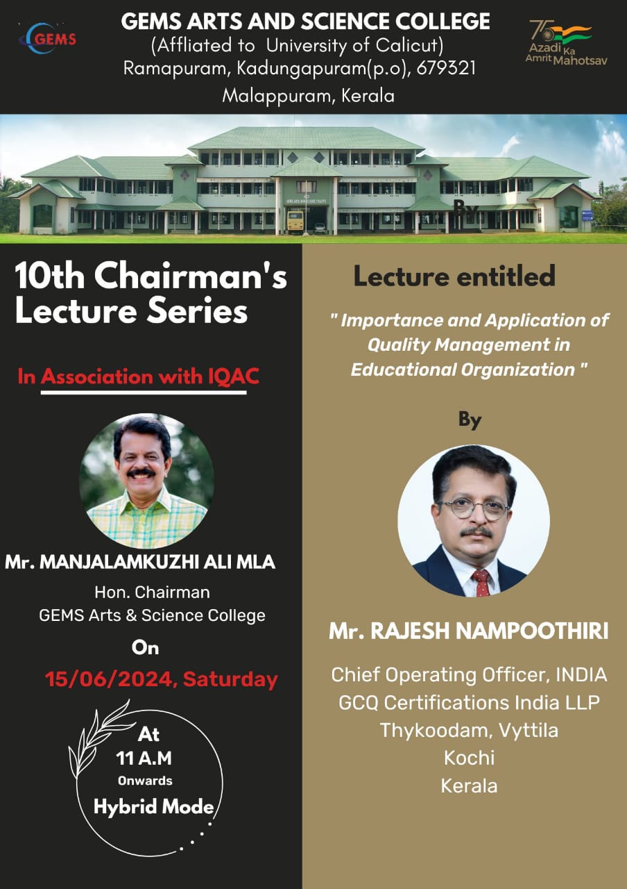 10 th Chairman's Lecture Series