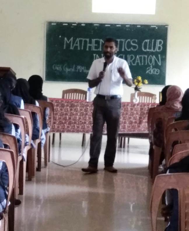 Maths Club Inaugurated