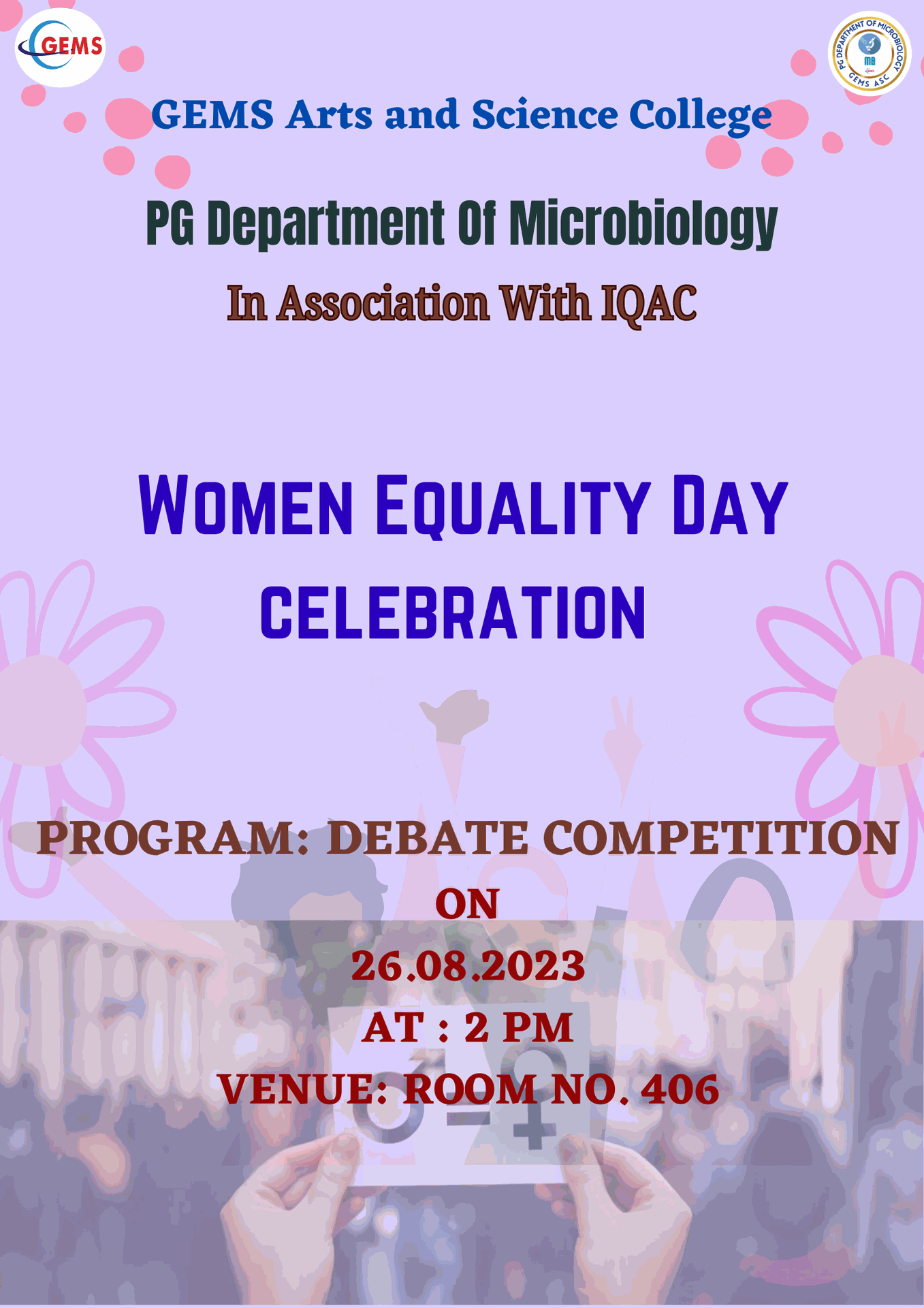 Women equality day - 2023, debate Competition