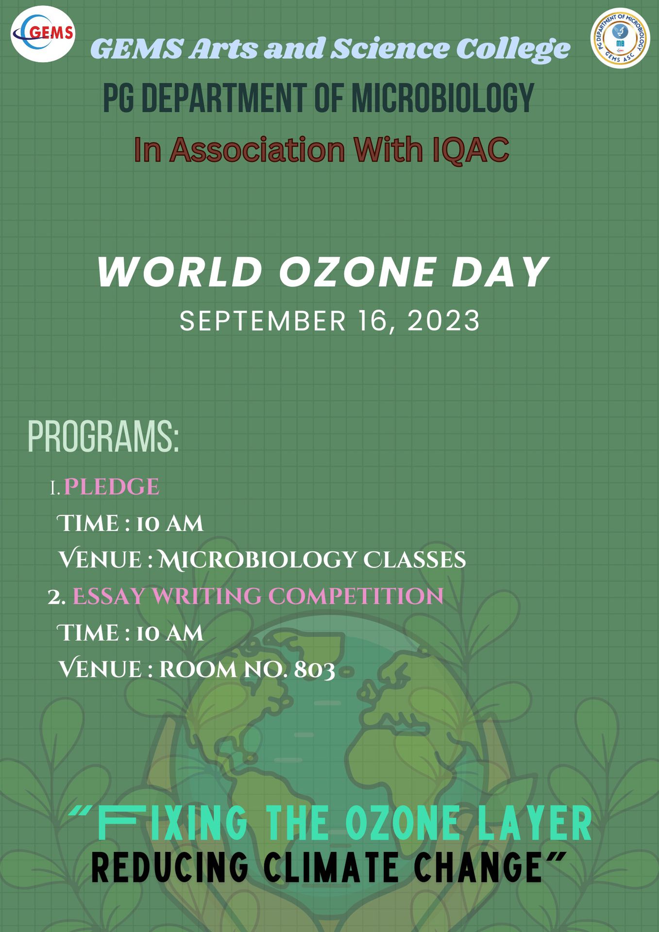 World Ozone day Celebration