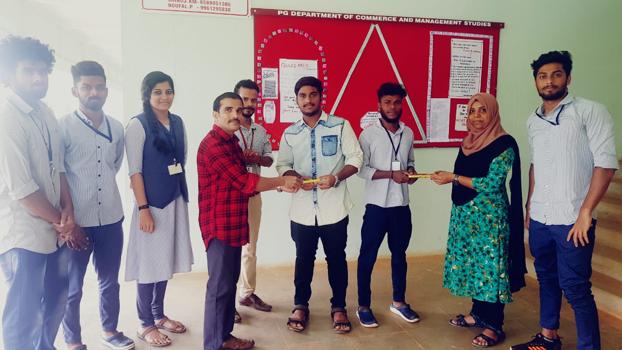 Shabeer Babu of S5 B Com Co-operation Tops in Quizzards