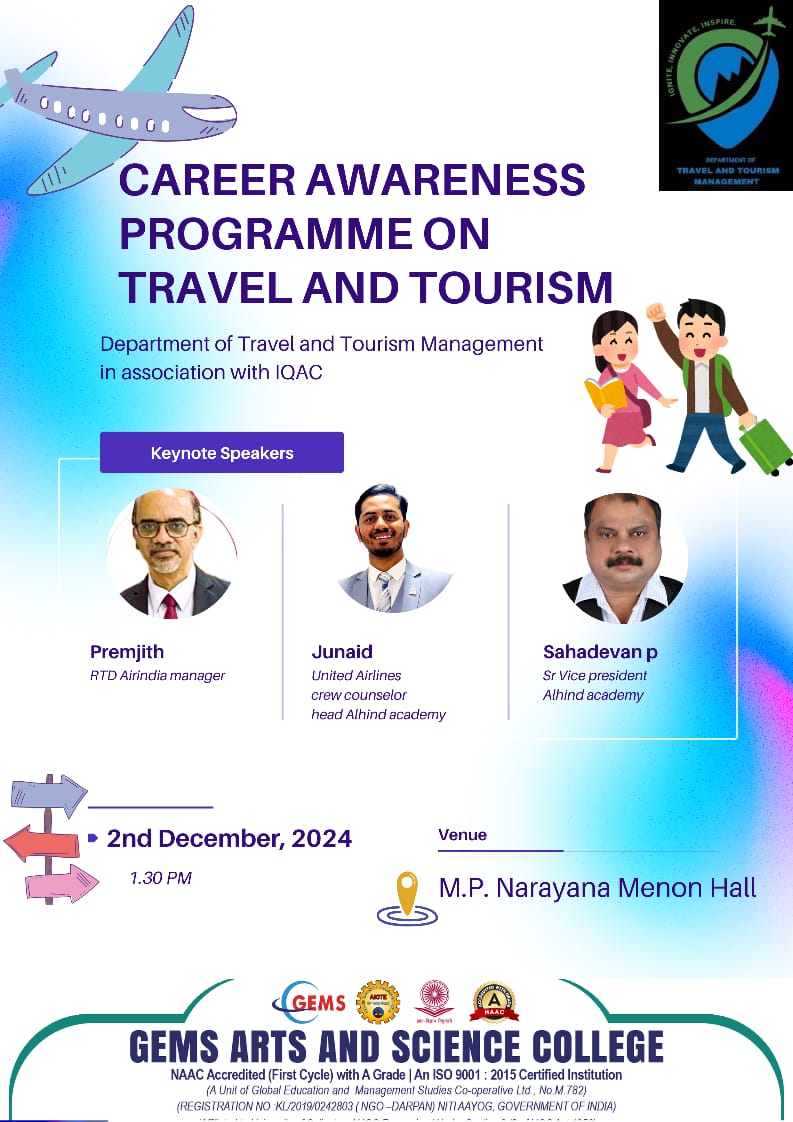 CAREER AWARENESS PROGRAMME ON TRAVEL AND TOURISM