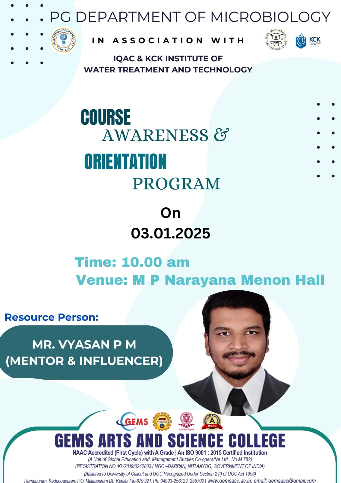 Course Awareness and  orientation program