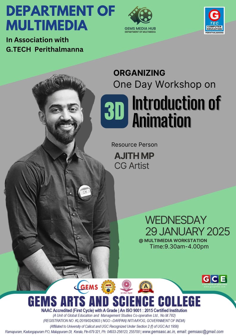 One-Day Workshop on 3D Animation