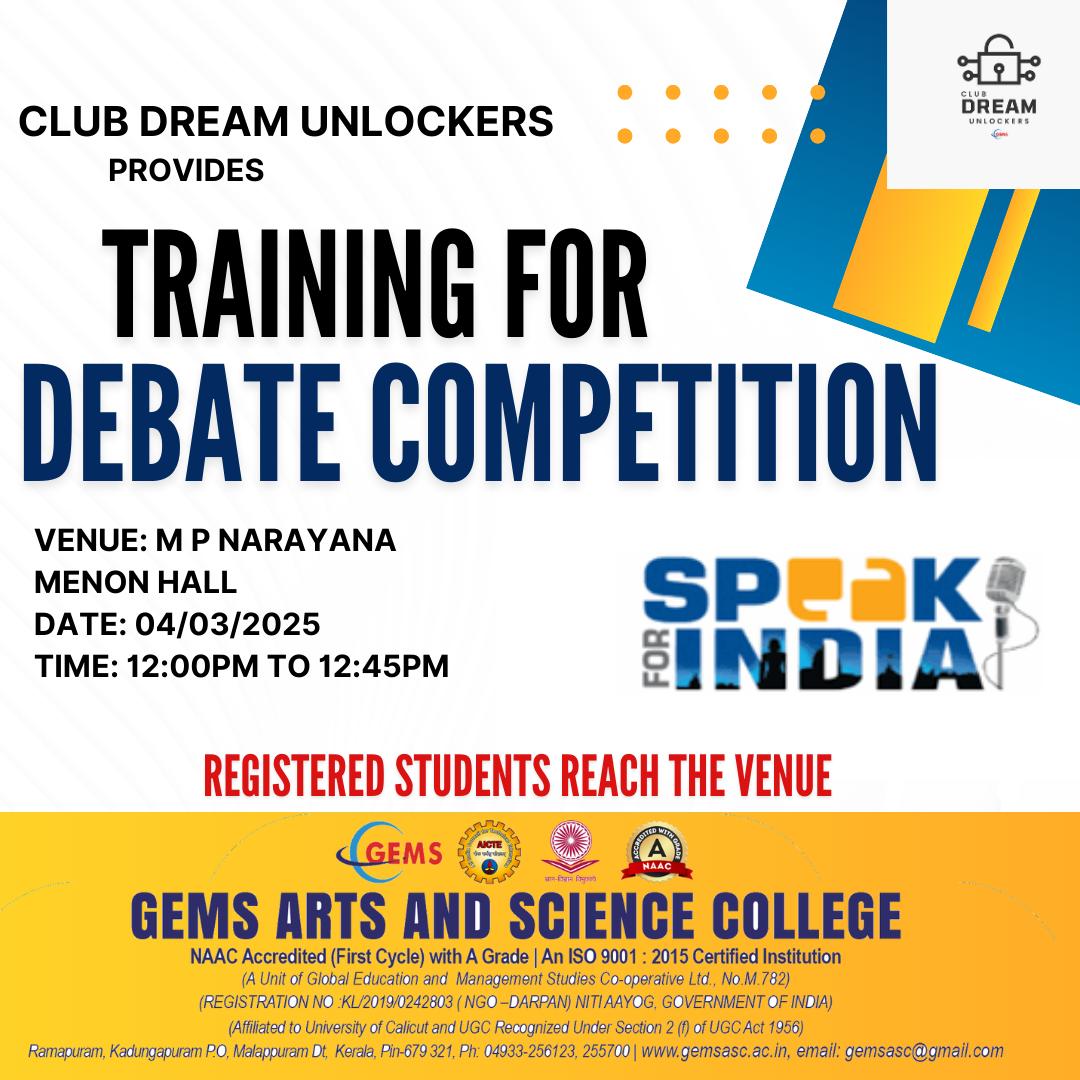 TRAINING FOR DEBATE COMPETITION