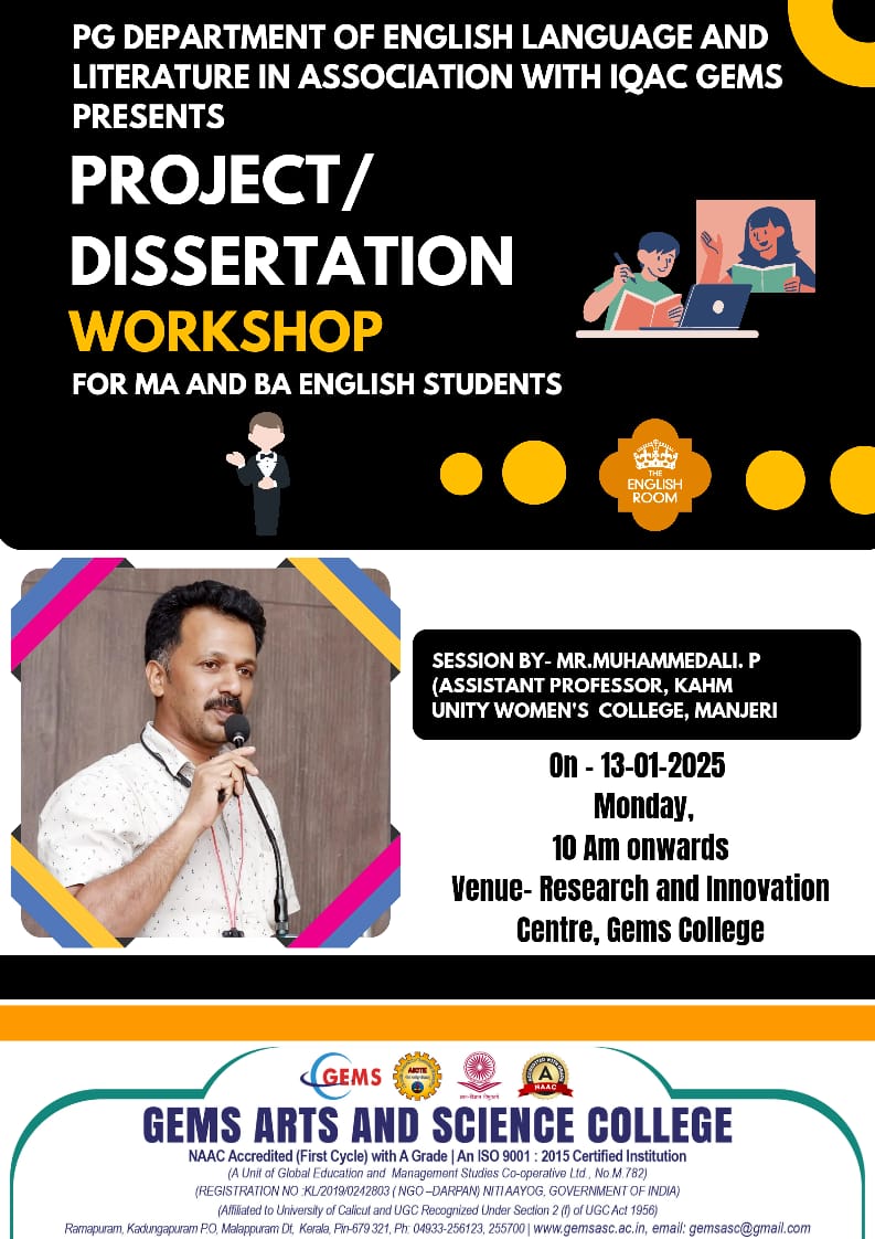 PROJECT/DISSERTATION  WORKSHOP