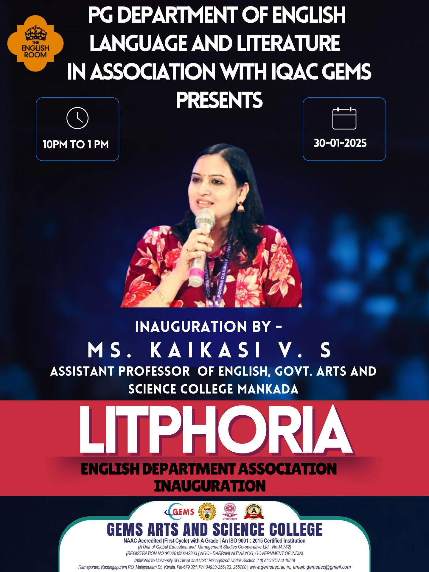 LITPHORIA, ENGLISH ASSOCIATION PROGRAMME.