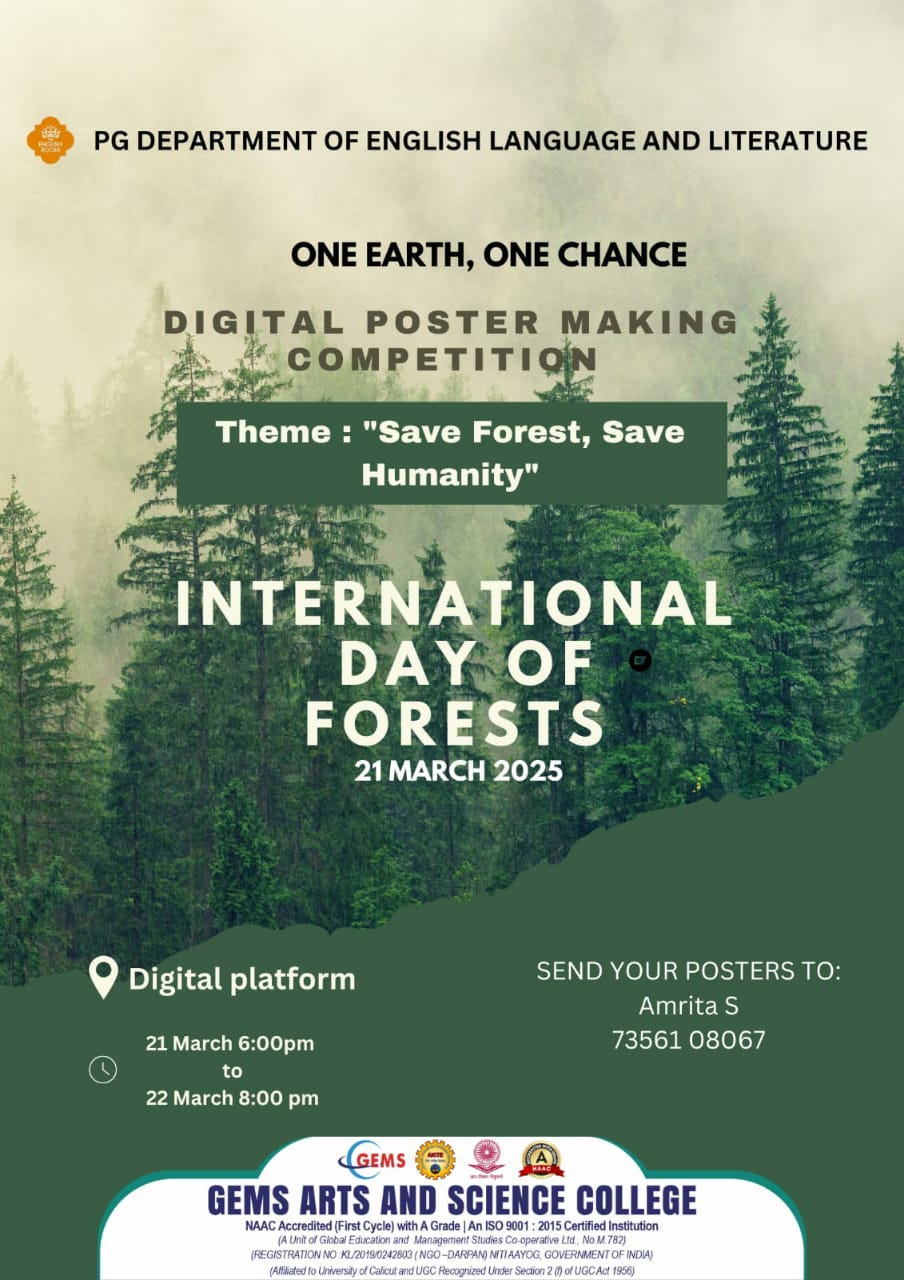 "ONE EARTH ONE CHANCE"-DIGITAL POSTER MAKING COMPETITION