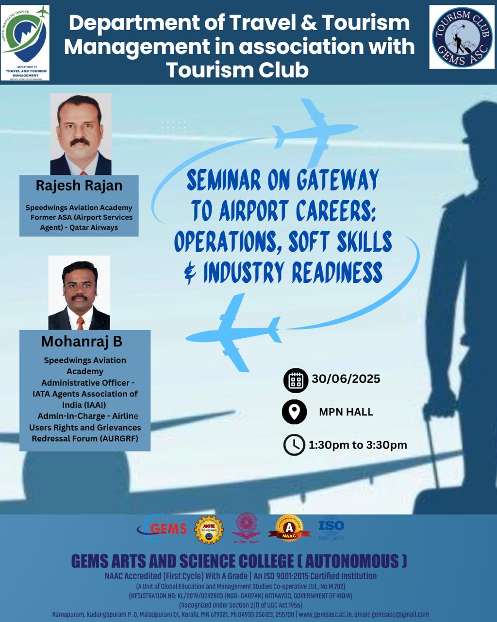 SEMINAR ON  GATEWAY TO AIRPORT CAREERS