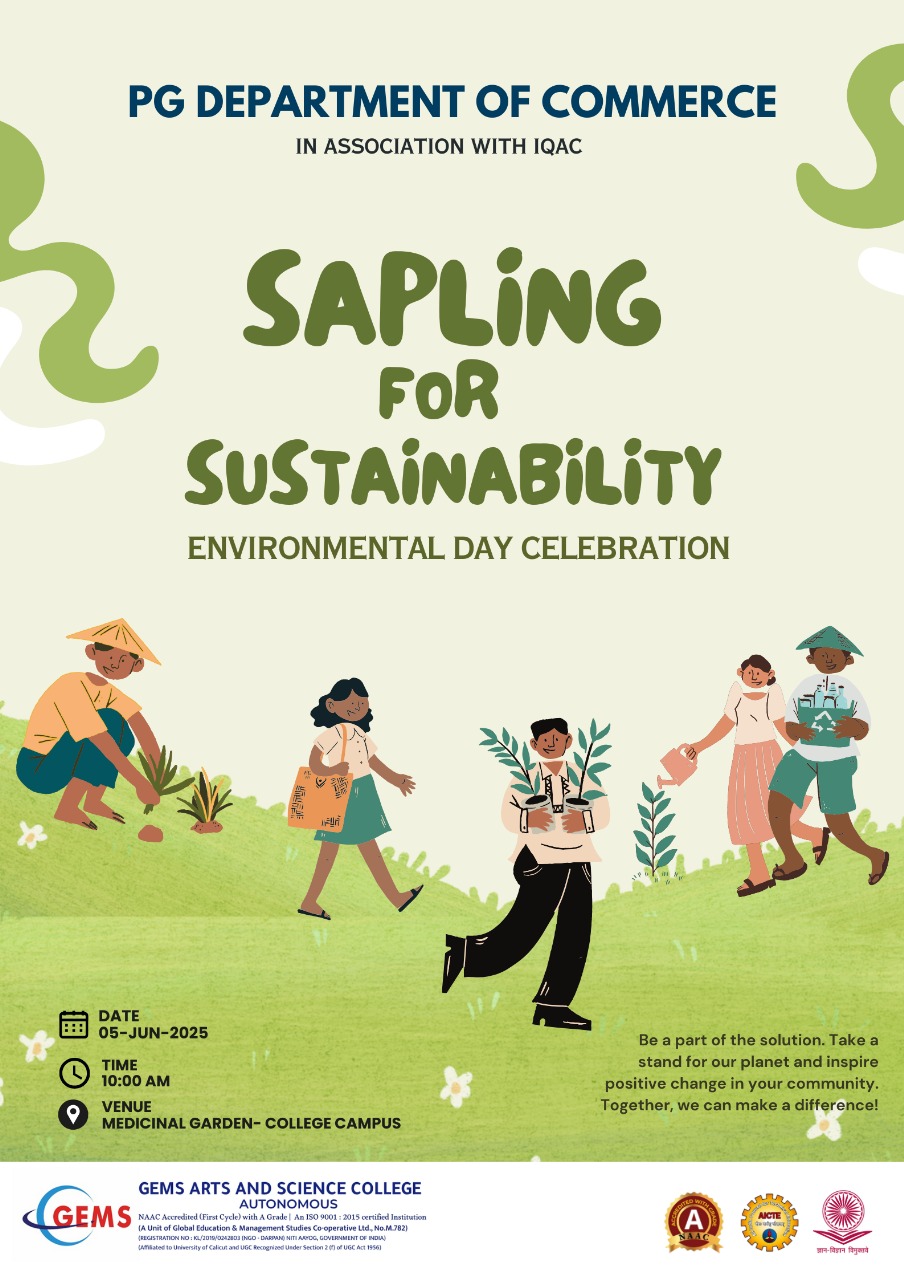 Sapling Plantation Drive Titled “Sapling for Sustainability” on the occasion of World Environment Day