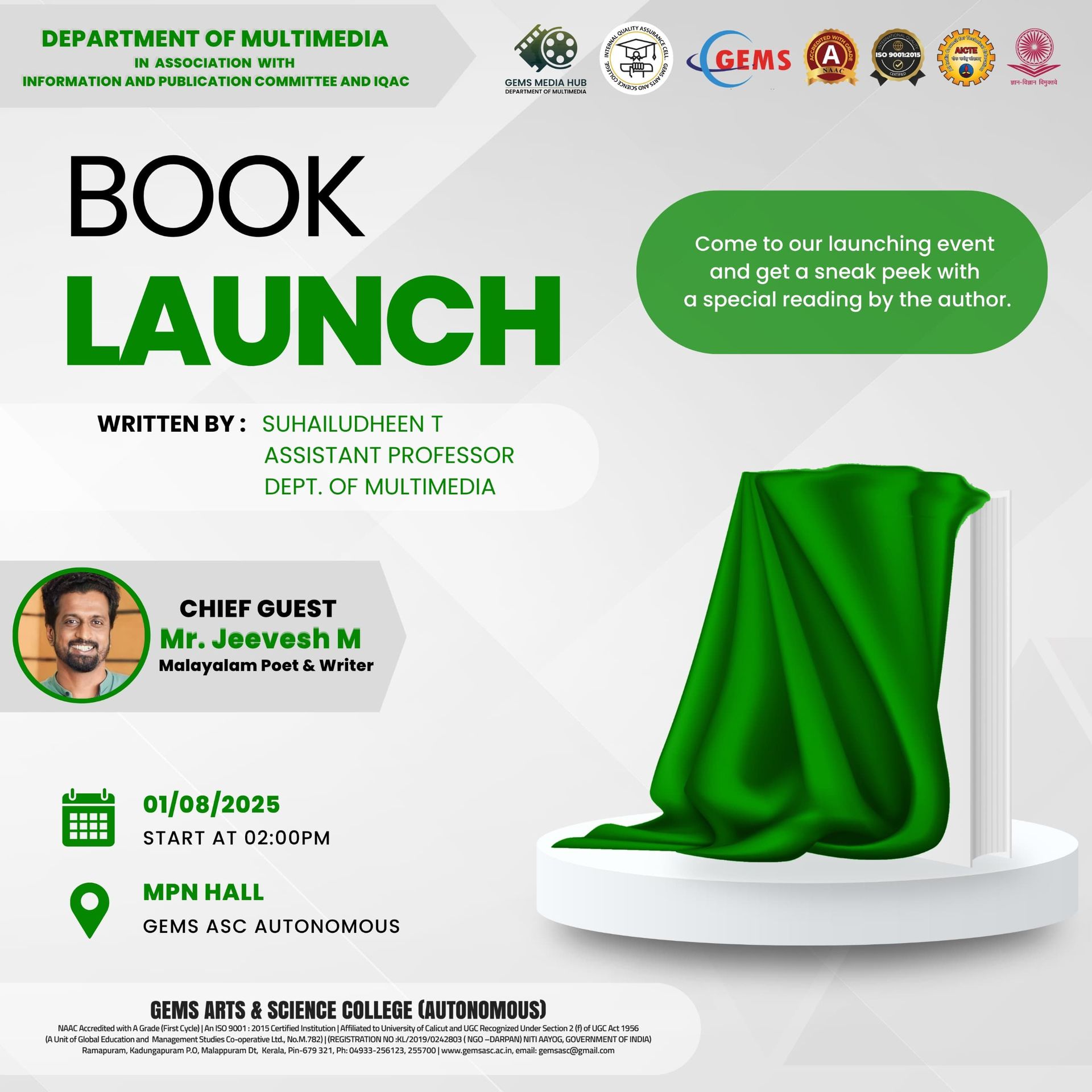 Book Launch by Mr. Suhailudheen T