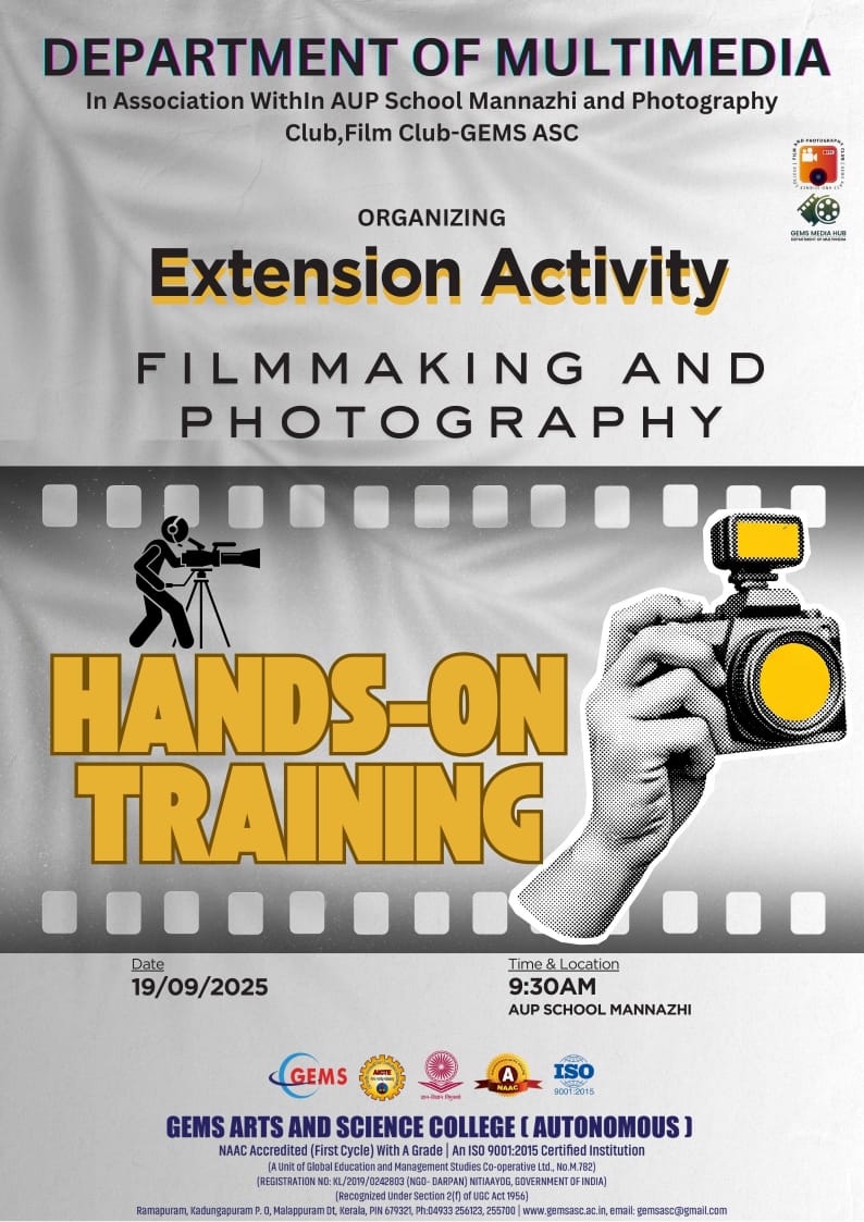 ‘Hands-on Training in Filmmaking and Photography’