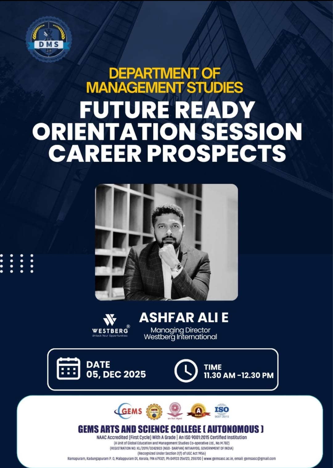 ORIENTATION SESSION – CAREER PROSPECTS’