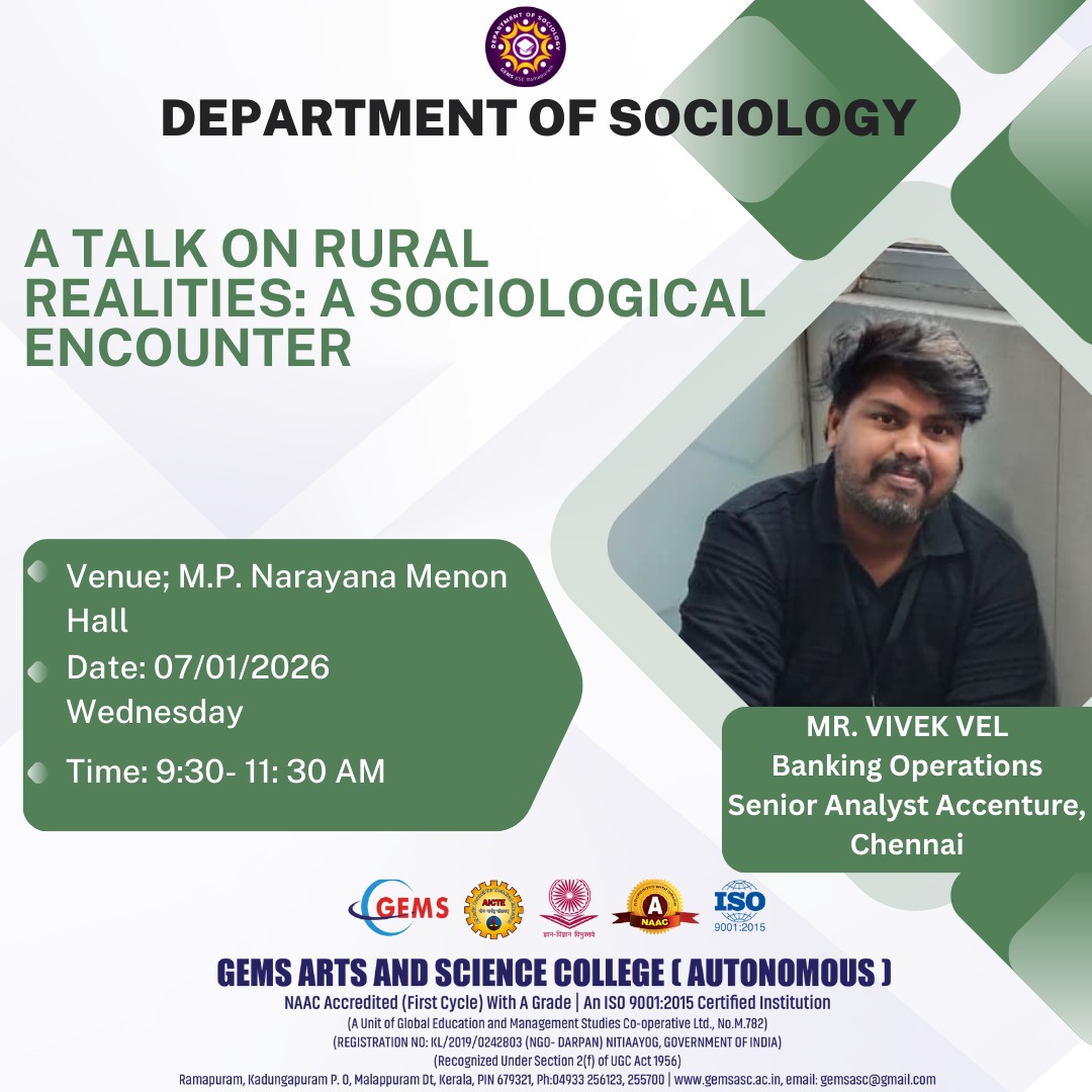 Talk on "Rural Realities: A Sociological Encounter"
