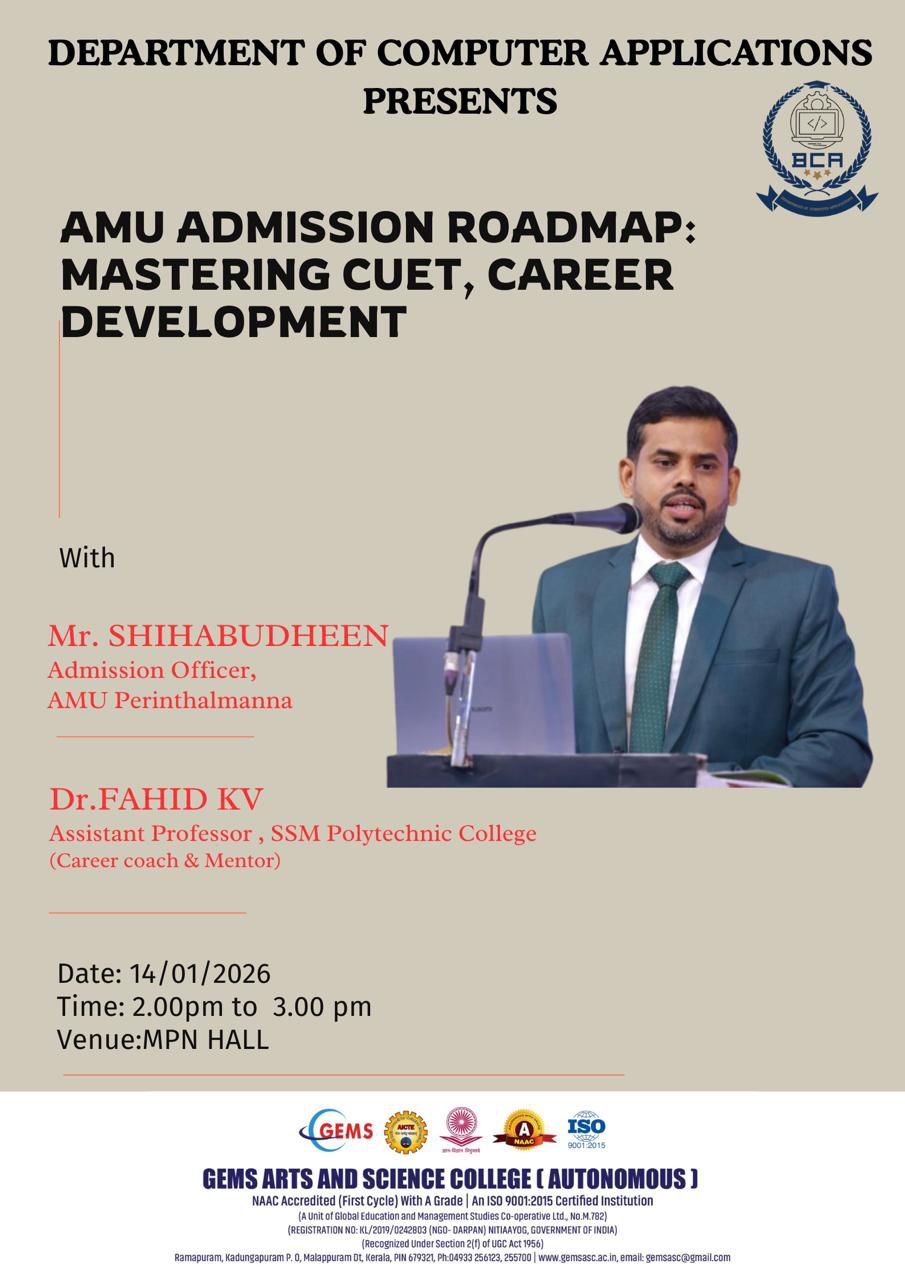 Session titled "AMU Admission Roadmap: Mastering CUET, Career Development"