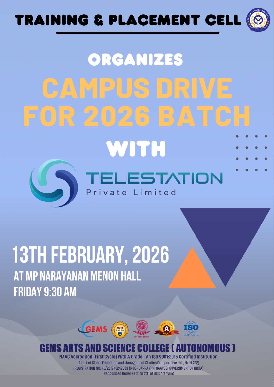 Campus Recruitment Drive – 2026 Batch
